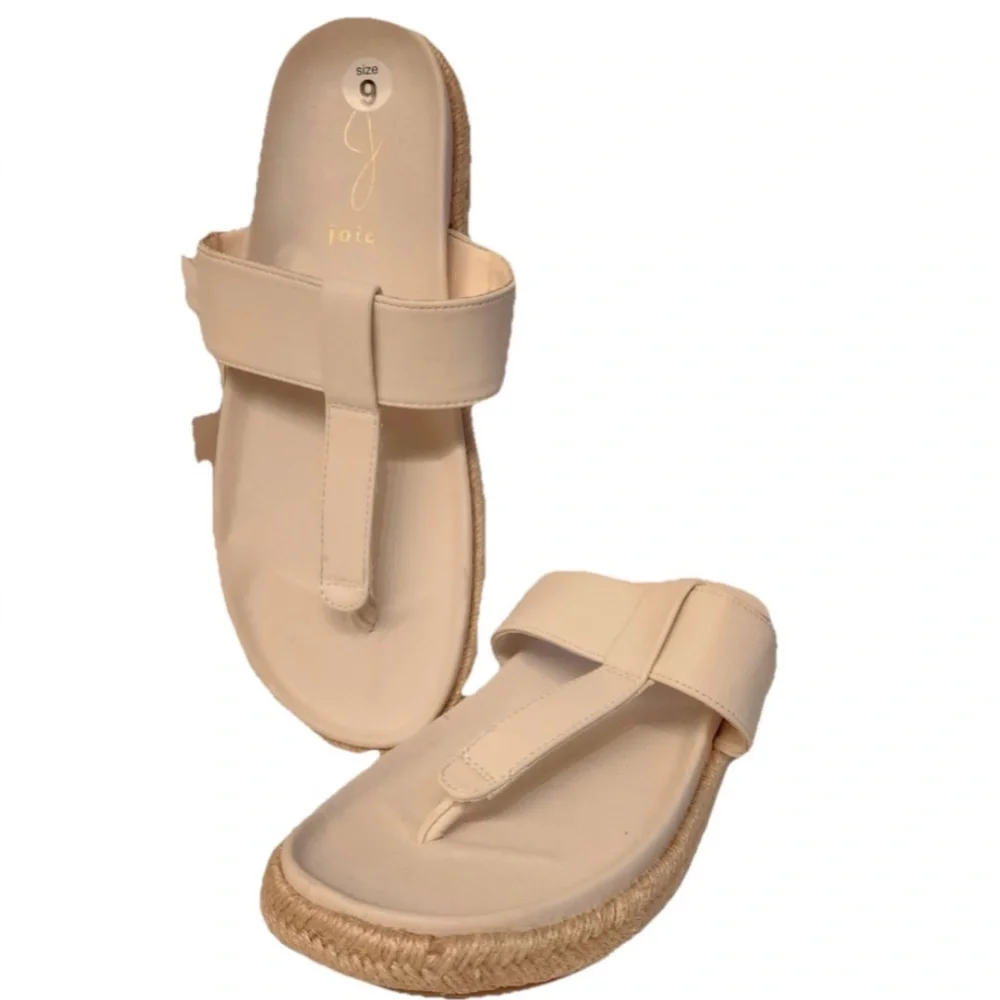 Joie Women's Nacho Espadrille Women’s Off White Sandals Slides Size 9